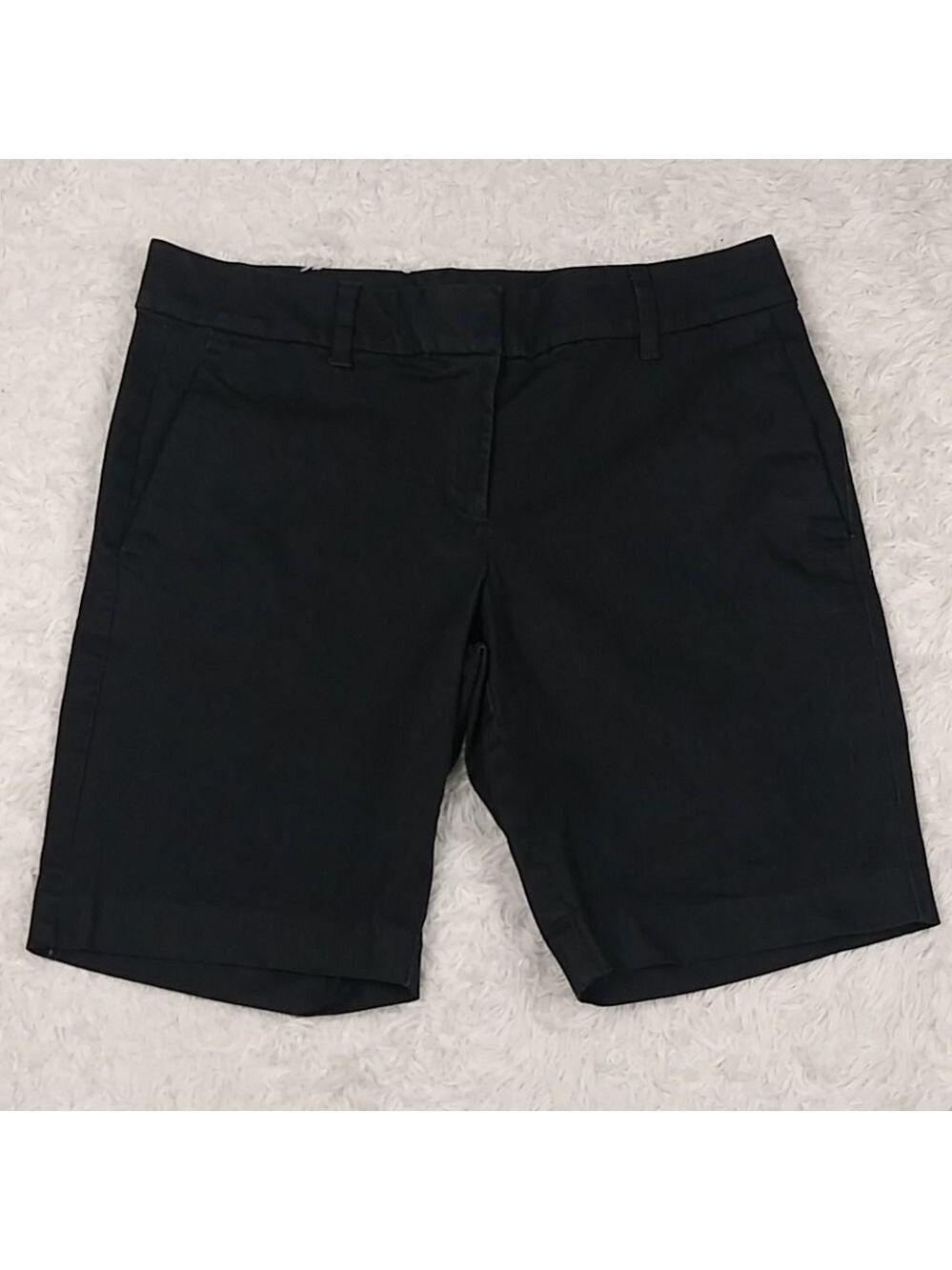 Ann Taylor Factory Dark Blue Mid Rise Button Zipper Front Boardwalk Short - Picture 2 of 11